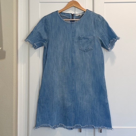 Love Fire DISTRESSED JEAN DRESS SIZE S Western Boho Beachy Festival - Picture 6 of 15